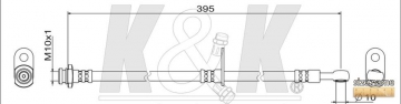 Тормозной шланг FT1592 (K&K)