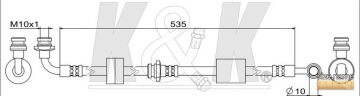 Тормозной шланг FT1596 (K&K)
