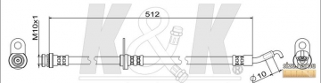 Тормозной шланг FT1597 (K&K)