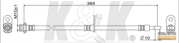 Тормозной шланг FT1598 (K&K)