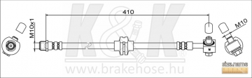 Тормозной шланг FT1608 (K&K)