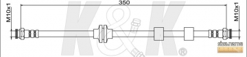 Тормозной шланг FT1618 (K&K)