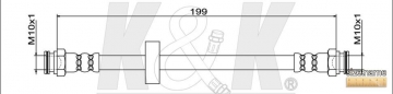 Тормозной шланг FT1620 (K&K)