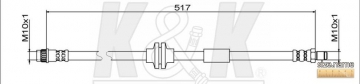 Тормозной шланг FT1621 (K&K)