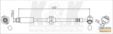 Brake Hose FT1623 (K&K)