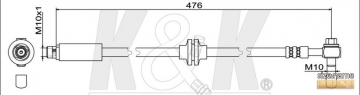 Тормозной шланг FT1625 (K&K)