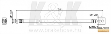 Brake Hose FT1628 (K&K)