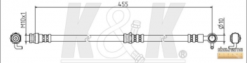 Тормозной шланг FT1631 (K&K)