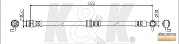 Тормозной шланг FT1632 (K&K)