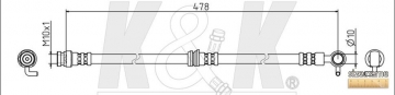 Тормозной шланг FT1633 (K&K)