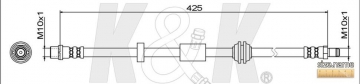 Тормозной шланг FT1638 (K&K)