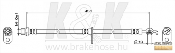 Brake Hose FT1645 (K&K)