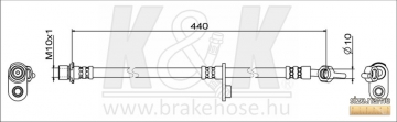 Brake Hose FT1649 (K&K)