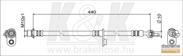 Brake Hose FT1650 (K&K)