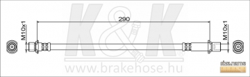 Brake Hose FT1653 (K&K)