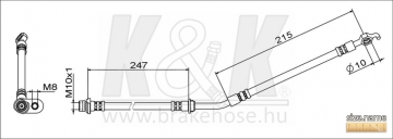 Brake Hose FT1672 (K&K)