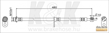 Brake Hose FT1697 (K&K)