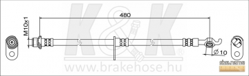 Brake Hose FT1701 (K&K)