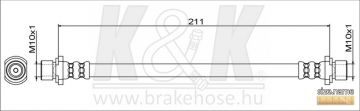 Тормозной шланг FT1724 (K&K)