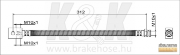 Brake Hose FT1725 (K&K)