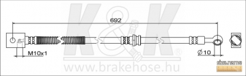 Brake Hose FT1733 (K&K)