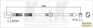 Brake Hose FT1737 (K&K)