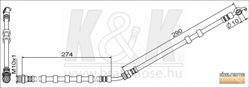 Brake Hose FT1798 (K&K)