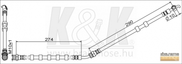 Тормозной шланг FT1799 (K&K)