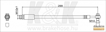 Brake Hose FT1827 (K&K)