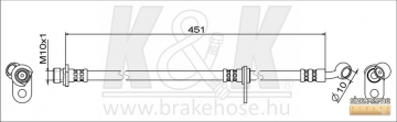 Brake Hose FT1849 (K&K)