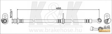 Brake Hose FT1853 (K&K)