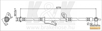 Brake Hose FT1887 (K&K)