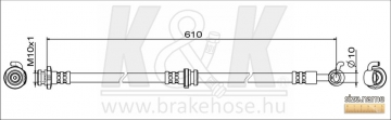 Brake Hose FT1961 (K&K)