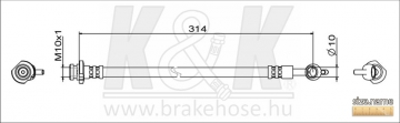 Brake Hose FT2010 (K&K)
