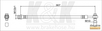 Brake Hose FT2041 (K&K)