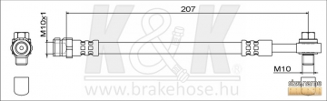 Brake Hose FT2043 (K&K)