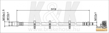 Brake Hose FT2047 (K&K)