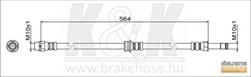Brake Hose FT2068 (K&K)