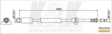 Brake Hose FT2076 (K&K)