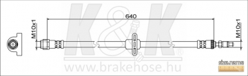 Brake Hose FT2083 (K&K)
