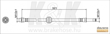 Brake Hose FT2090 (K&K)