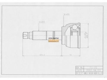 Outer CV Joint FU-015 (HDK)