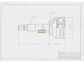 Outer CV Joint FU-023 (HDK)