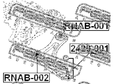 Suspension bush RNAB-001 (FEBEST)