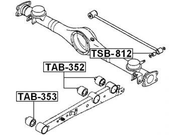 Suspension bush TAB-353 (FEBEST)