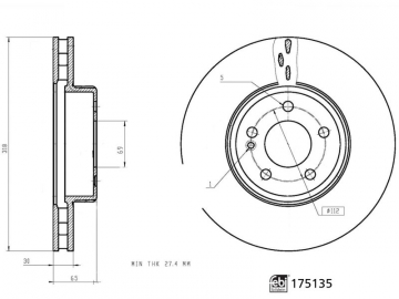Brake Rotor 175135 (FEBI)