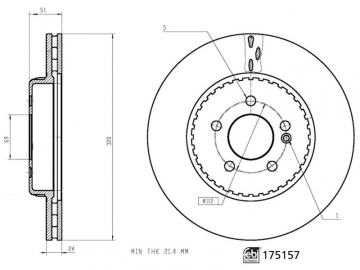 Brake Rotor 175157 (FEBI)