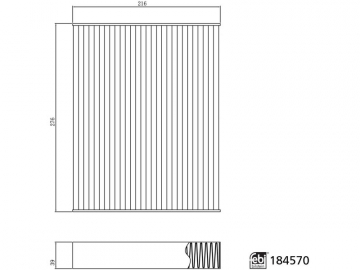 Cabin filter 184570 (FEBI)