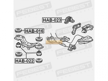 Сайлентблок HAB-022 (FEBEST)