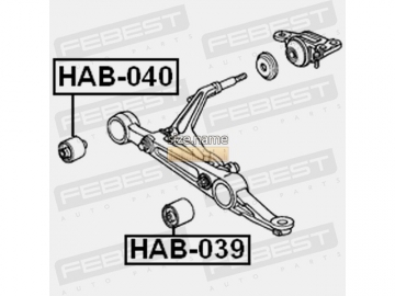 Suspension bush HAB-040 (FEBEST)